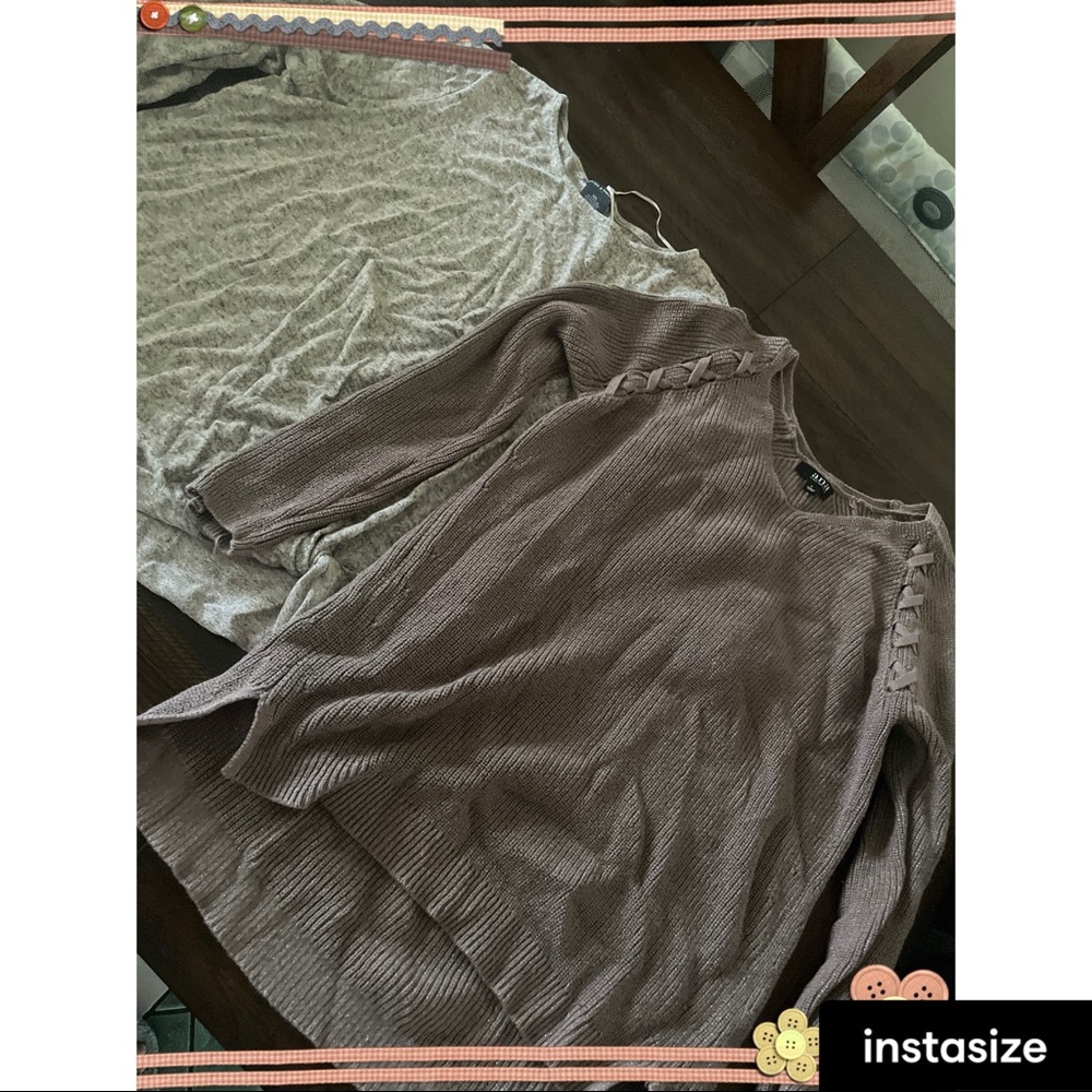 2 for 1 deal! Both are long sleeves .